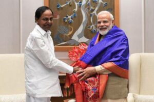 KCR invites Modi for Yadadri Temple inauguration