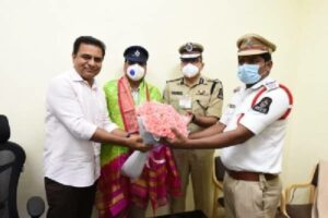 KTR commends traffic policemen who issued challan on his vehicle