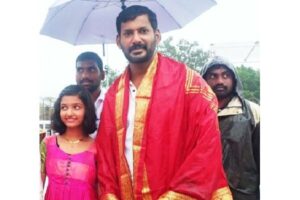 Vishal walks to Tirupati to offer prayers before ‘Enemy’ release