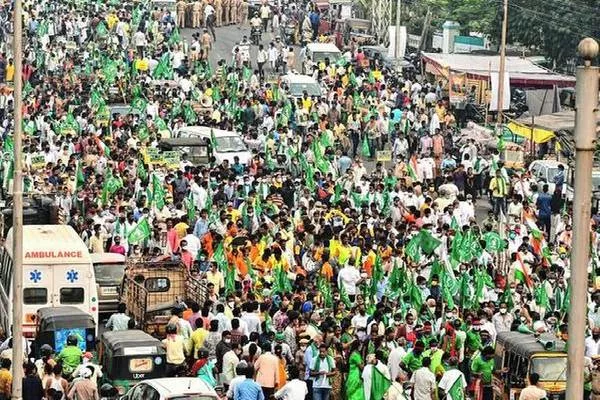 amaravati farmers padha yatra