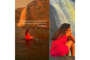 Samantha’s meditation picture at Kerala falls grabs eyeballs