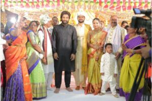 Allu Arjun attends his manager’s wedding