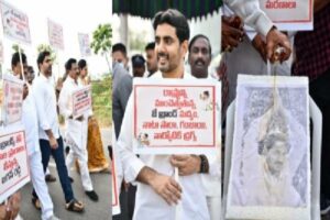 TDP legislators wash Andhra CM’s portrait with liquor