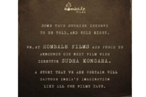 KGF Makers and Sudha Kongara to team up