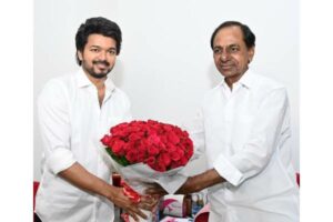 Tamil actor Vijay meets KCR in Hyderabad