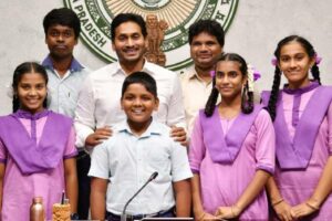 AP ZP schools students surprise CM, CS