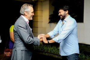 Chiranjeevi treats British Deputy High Commissioner to Telugu delicacies