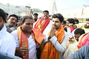 Lokesh arrives in Kuppam, set to start padayatra on Friday