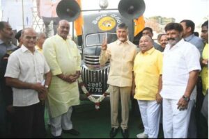 NTR’s ‘Chaitanya Ratham’ centre of attraction on TDP foundation day