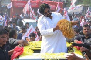 Pawan visits rain-hit farmers in Godavari district