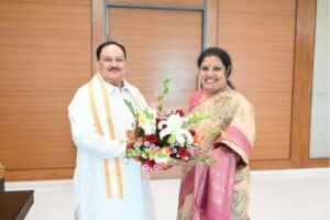 Purandheswari meets Nadda, assures him of unwavering commitment