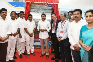 Jagan lays stone for Inorbit Mall in Visakhapatnam