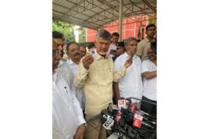 Naidu meets EC, complains against Jagan government