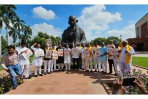 TDP MPs protest on Parliament precincts against Chandrababu’s arrest