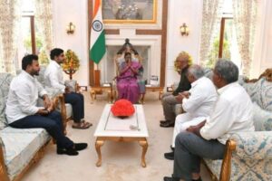 Lokesh meets President, complaints about Naidu’s arrest