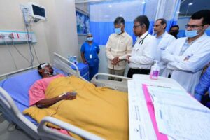 CM Chandrababu visits and reassures pharma blast victims