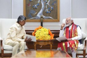 Naidu meets Modi, seeks funds for Polavaram, Amaravati