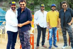 NBK and Venky bond on the Sets