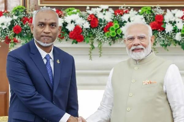 Narendra Modi welcomed Maldives President Mohamed Muizzu