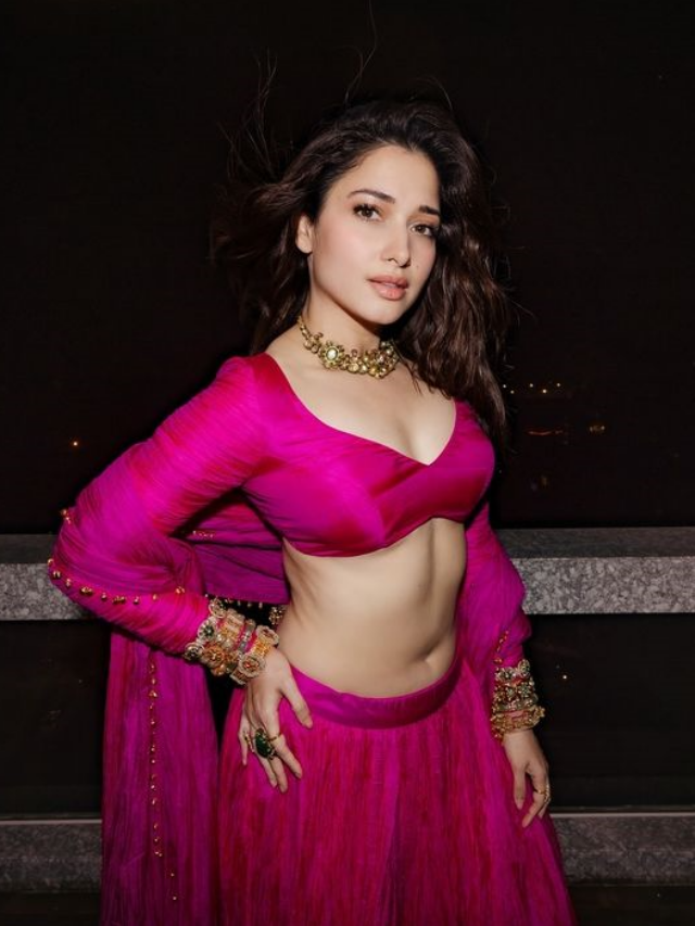 Tamannaah Bhatia In Pink Lehenga