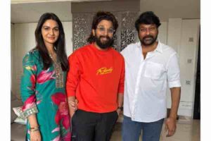 Allu Arjun and family meet Megastar Chiranjeevi