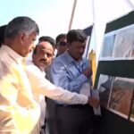 chandrababu inspects polavaram project