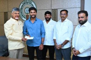 AP CM Chandrababu showers praise on Nitish Kumar Reddy