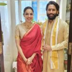 Akkineni Naga Chaitanya and Sobhita celebrates sankranti at vizag