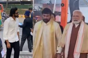 Megastar and Teja Sajja attend Sankranthi Celebrations at Kishan Reddy’s Residence