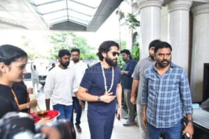 Photos : Naga Chaitanya Spotted at Chennai For Thandel Movie Promotions