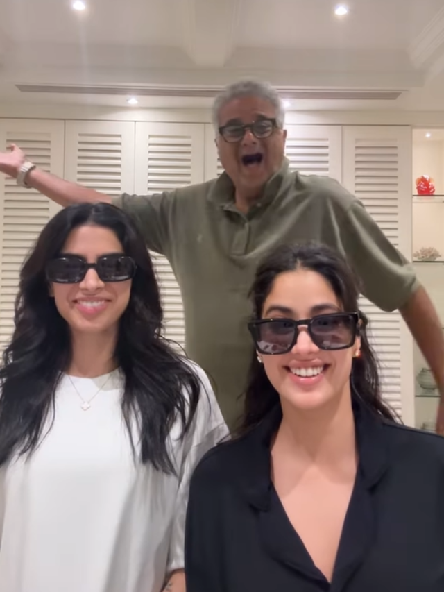 Janhvi Kapoor And Khushi Kapoor Fun Time With Boney Kapoor