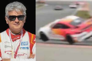 Ajith survives in a Brutal Racing Crash in Spain