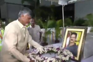 CM Chandrababu participates in last rites of JS Chandramouli