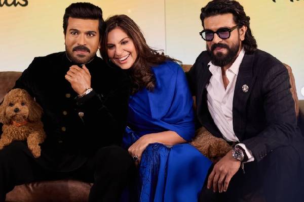 Upasana makes fun of Ram Charan after posing with Wax Statue