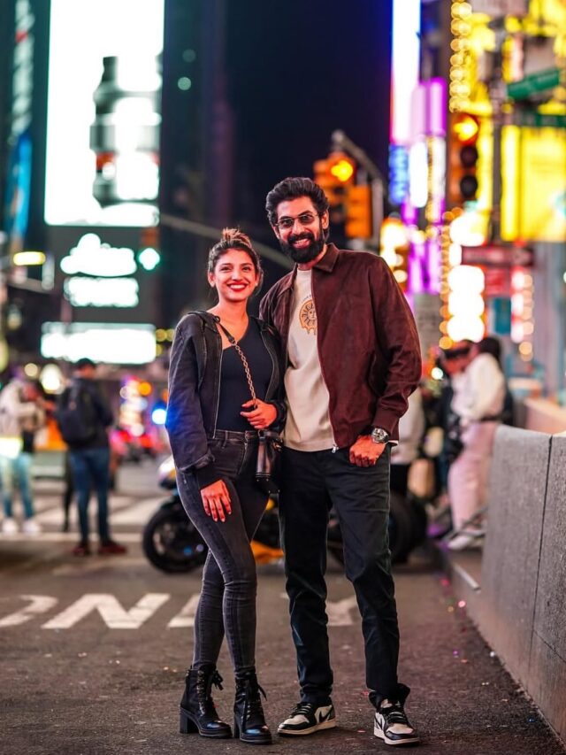 rana and miheeka at times square