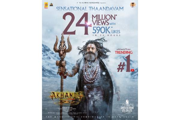 NBK’s Akhanda 2 teaser hits highest views record among senior heroes