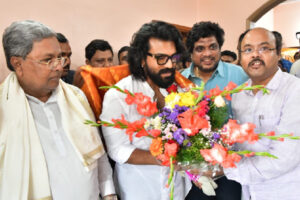 Karnataka CM felicitates Ram Charan