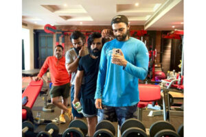 Pic Talk: Mega Trio Sweating in the Gym