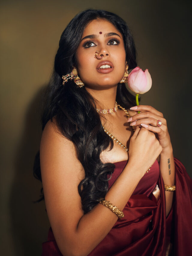 Faria Abdullah gorgeous Look In Maroon Saree