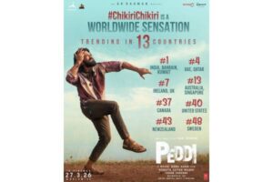 Ram Charan’s Peddi Chikiri Song creates a rare worldwide sensation