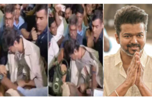 Vijay Trips And Falls After Being Mobbed