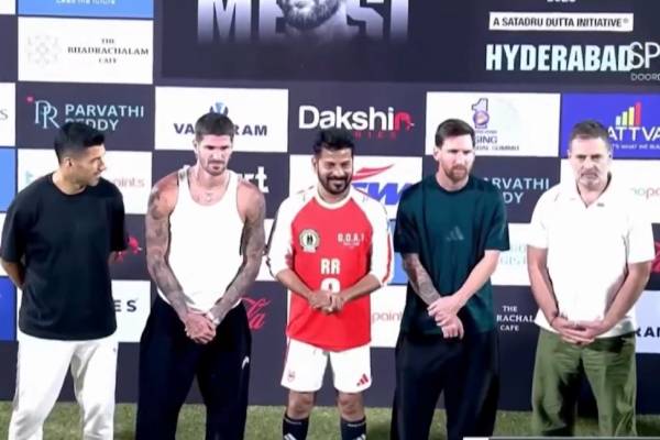 మెస్సీ టీమ్‌పై రేవంత్ టీమ్ విక్టరీ